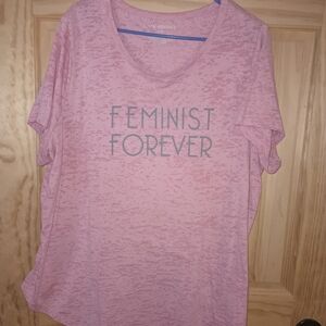 Lane Bryant Feminist Forever Pink Tee